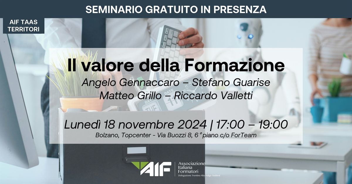 Il valore della Formazione