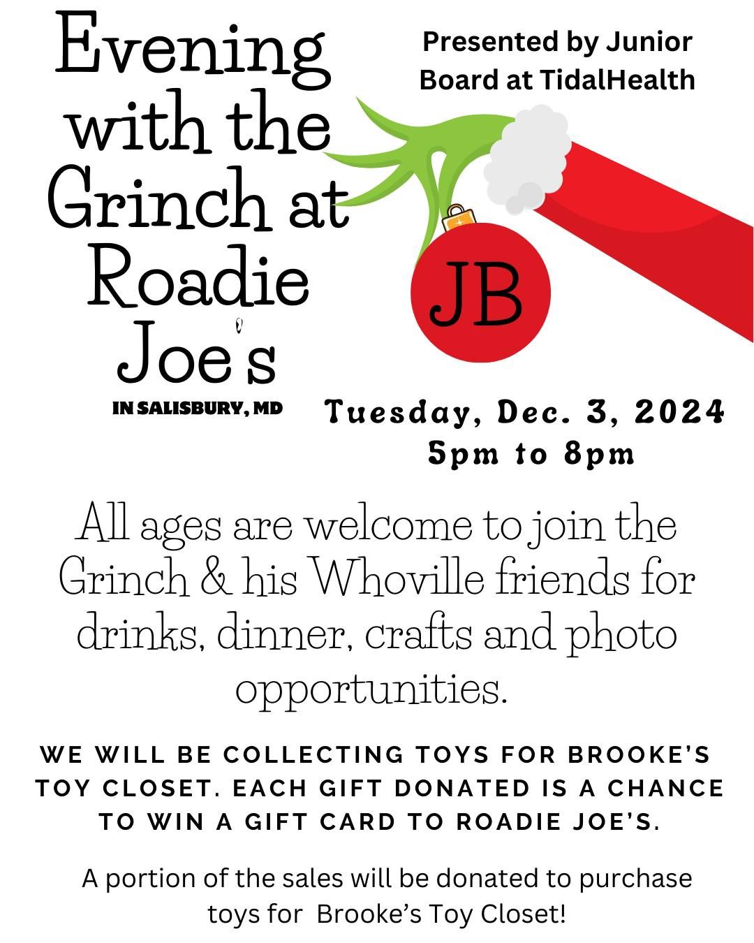 Evening w\/ the GRINCH @ Roadie Joe's Salisbury