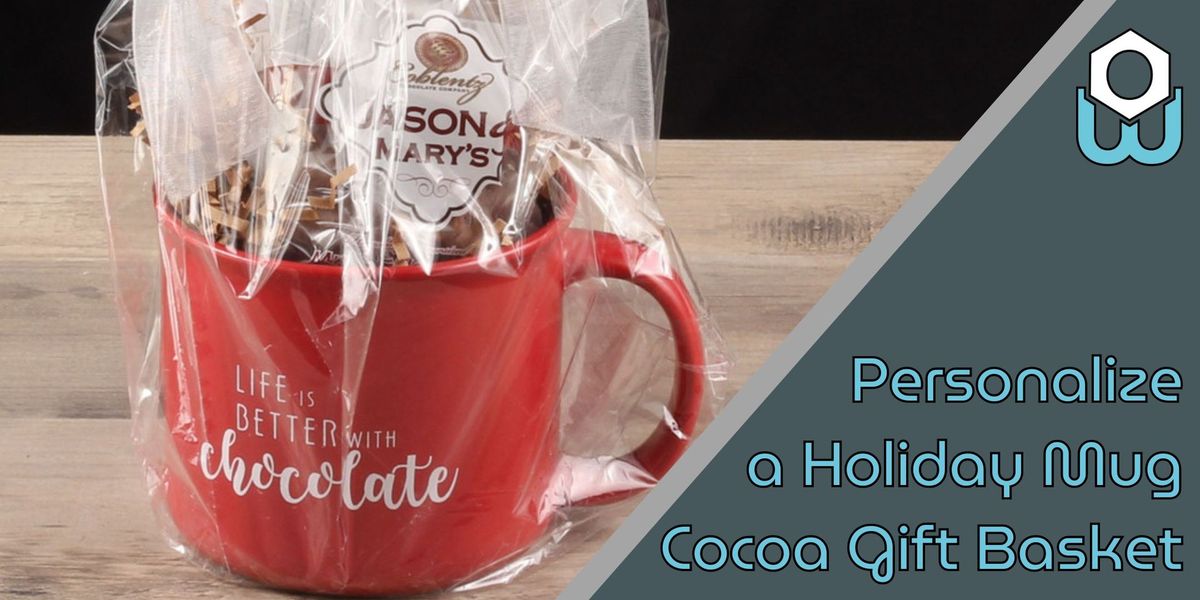 Personalize a Holiday Mug Cocoa Gift Basket