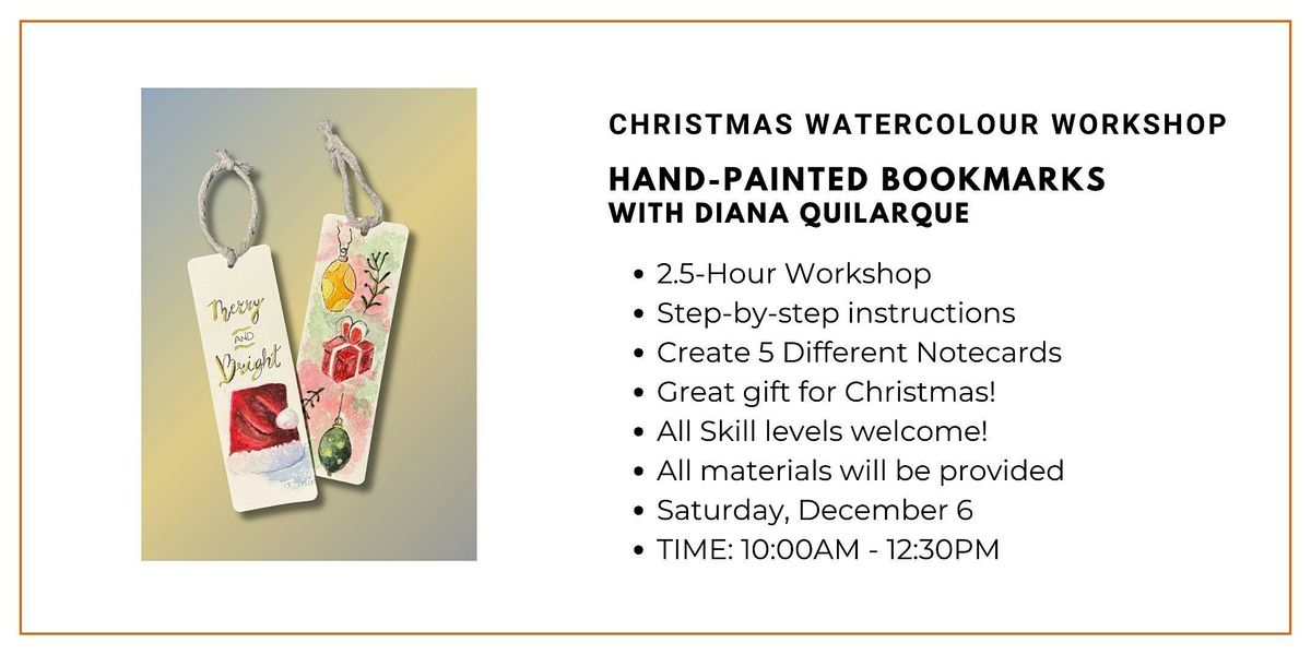 Christmas Watercolour Workshop: Hand-Painted Bookmarks