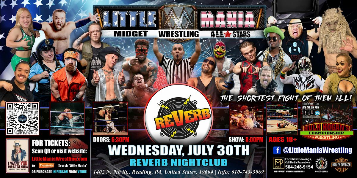 Reading, PA- Little Mania Midget Wrestling @ Reverb Nightclub