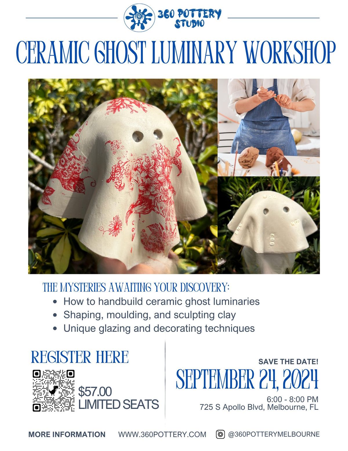 Ceramic Ghost Luminary Workshop