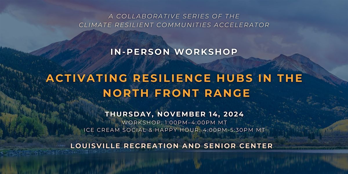 Activating Resilience Hubs in the North Front Range