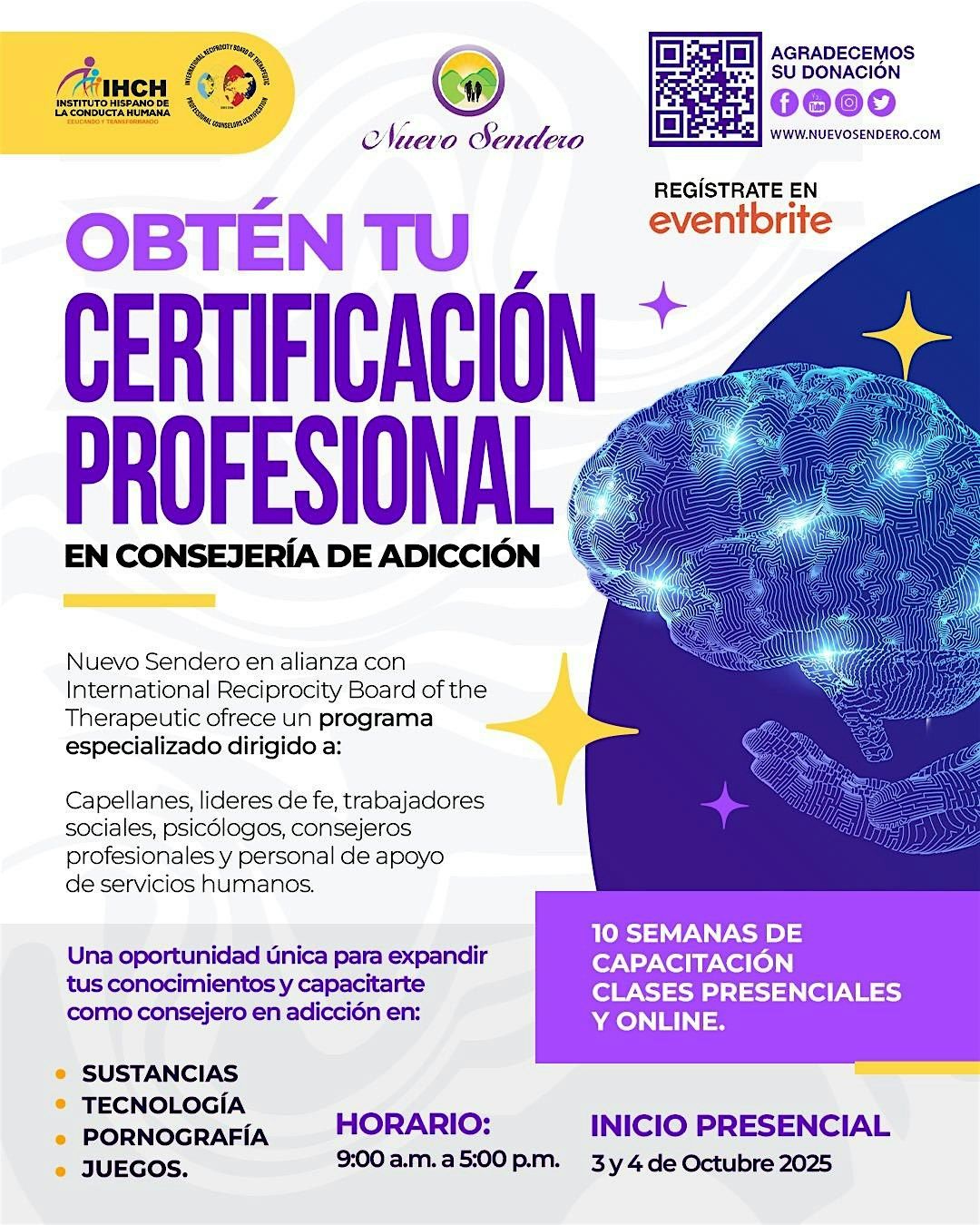 Certificaci\u00f3n Profesional en Consejer\u00eda de Adicci\u00f3n