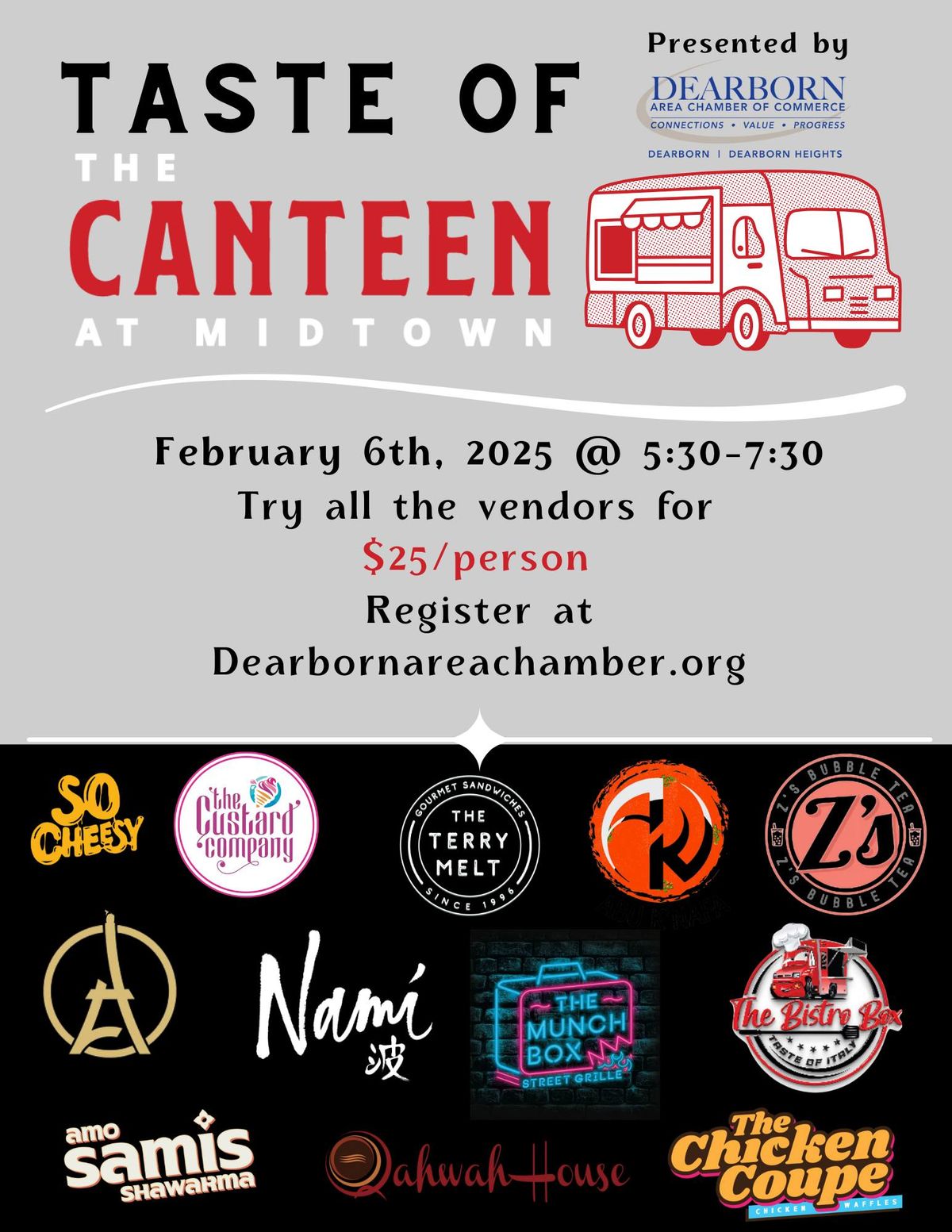 Taste of The Canteen at Midtown presented by Dearborn Area Chamber of Commerce