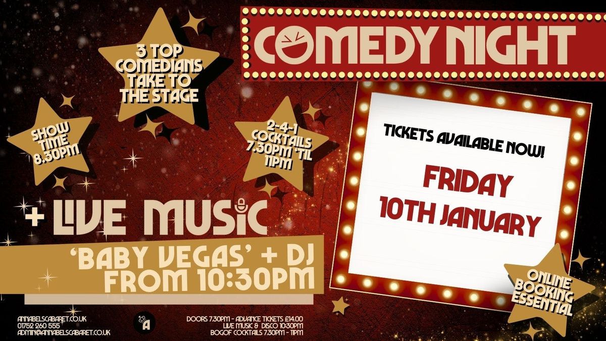 COMEDY NIGHT + Live Music: Baby Vegas \/\/ Annabel's Cabaret &amp; Discotheque