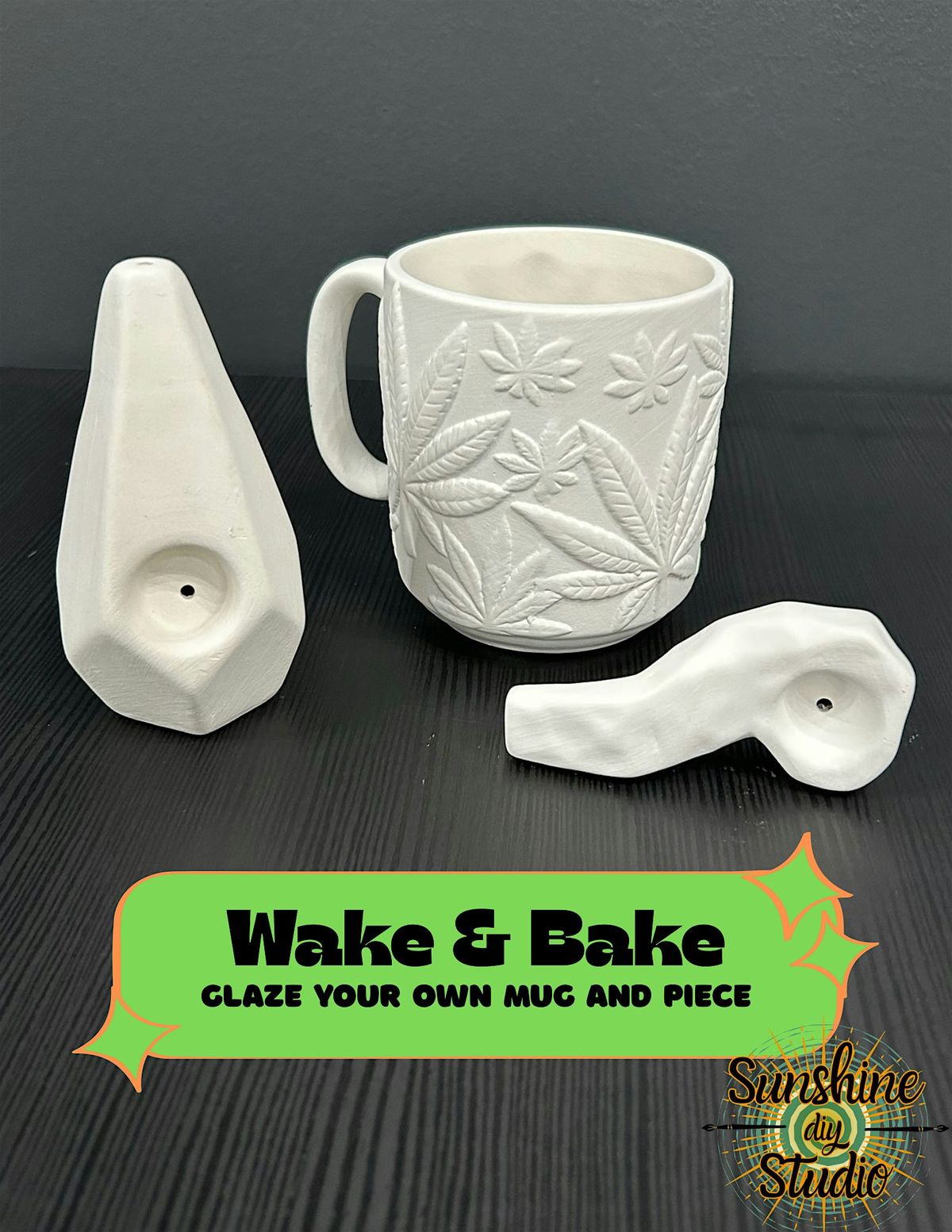 Wake & Bake- Paint Your Own Pottery