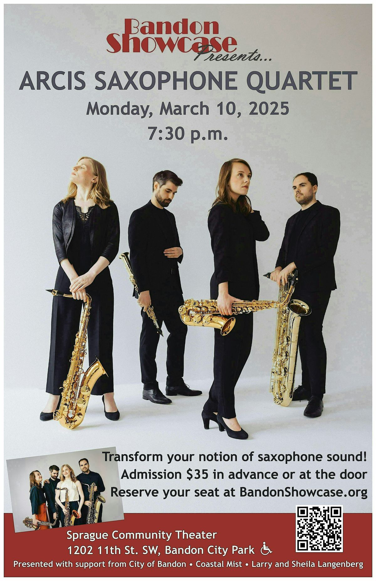 Bandon Showcase Presents Arcis Saxophone Quartet