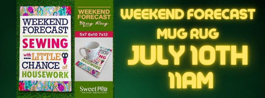 Weekend Forecast Mug Rug