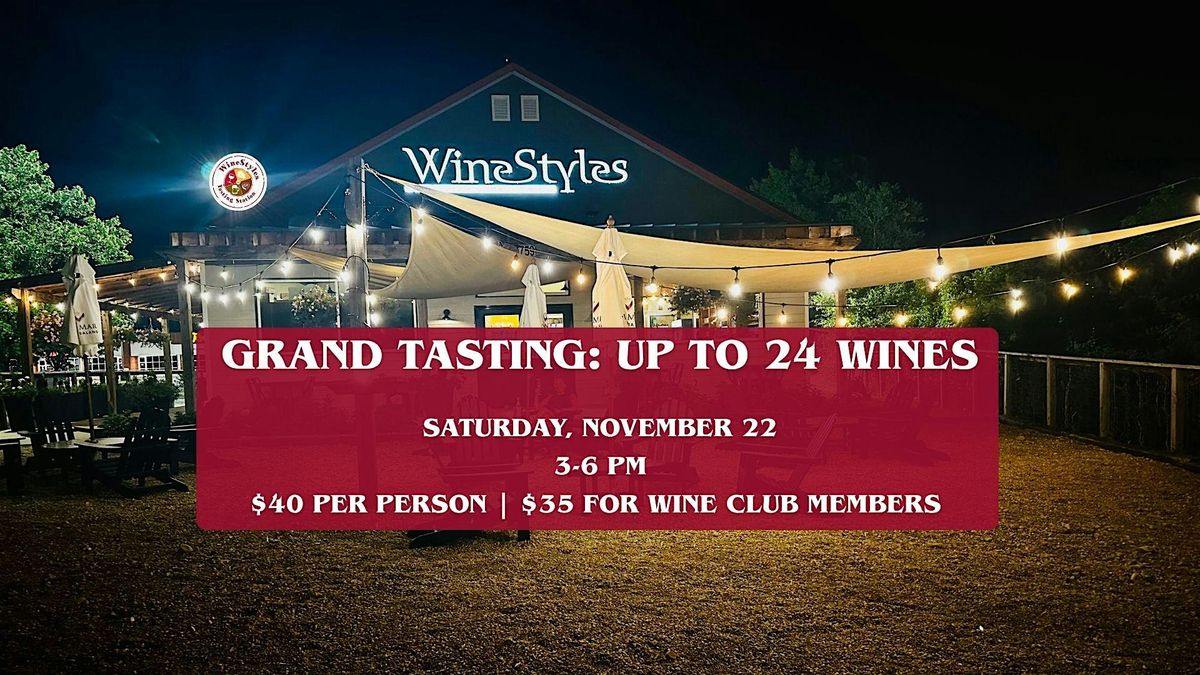 Fall Grand Wine Tasting: Up to 24 Wines
