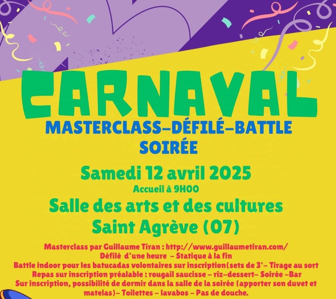 CARNAVAL de Saint-Agr\u00e8ve - Batucadas