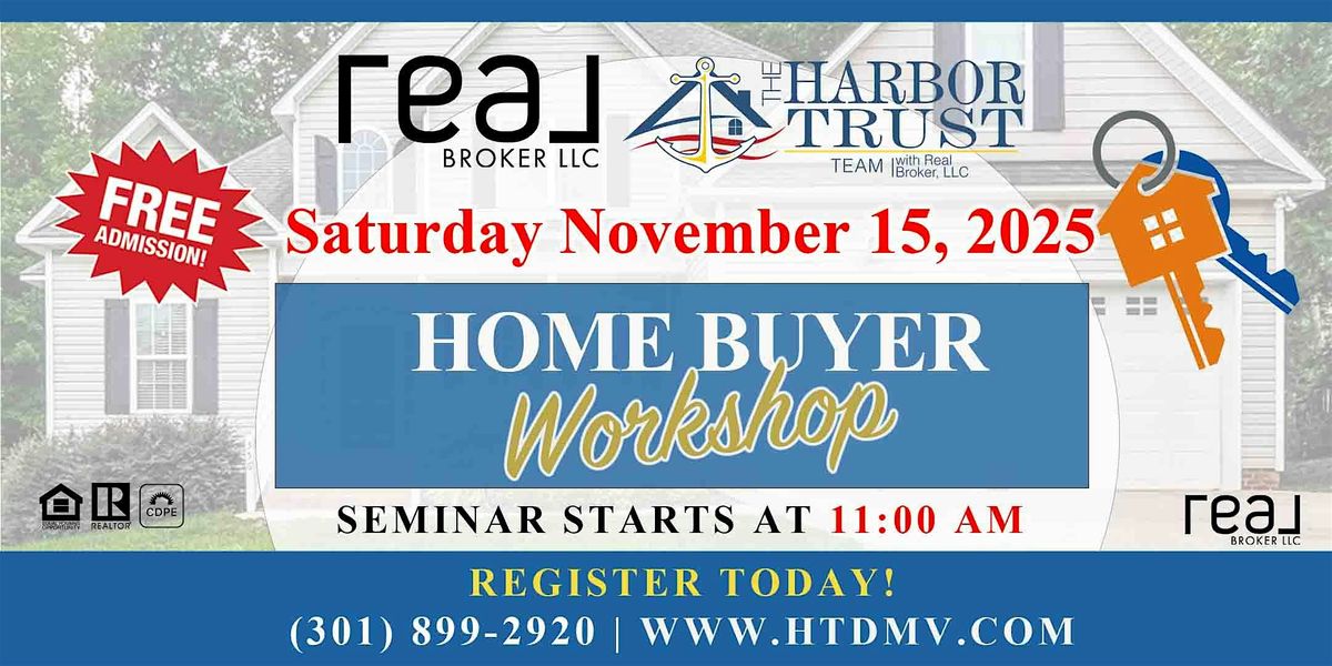November 15, 2025 Home Buyer Seminar