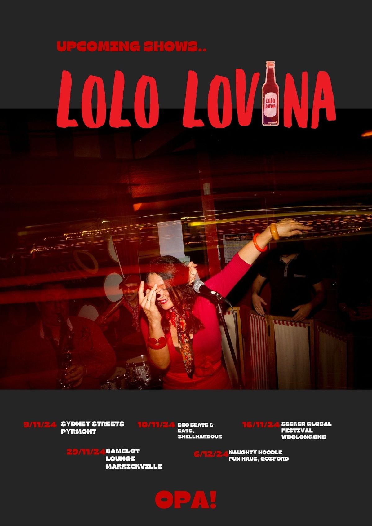 Lolo Lovinas last Sydney show for 2024