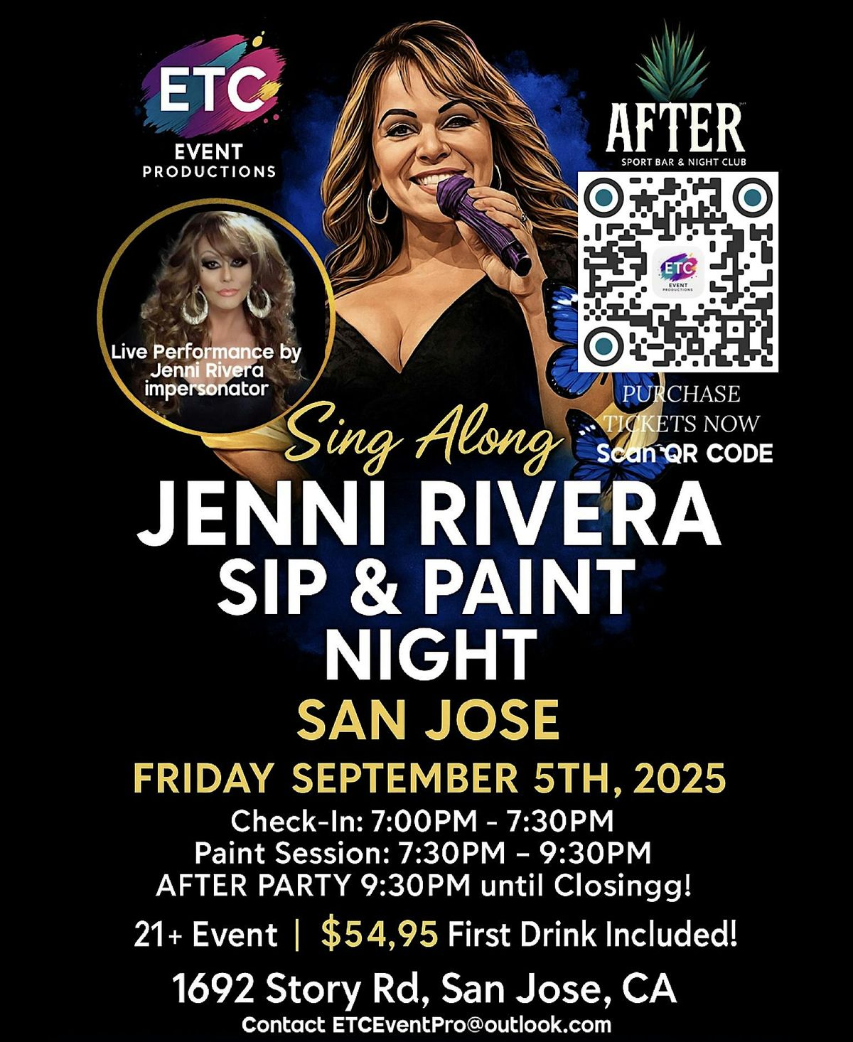 SAN JOSE - SING ALONG JENNI RIVERA SIP & PAINT - NIGHT CLUB