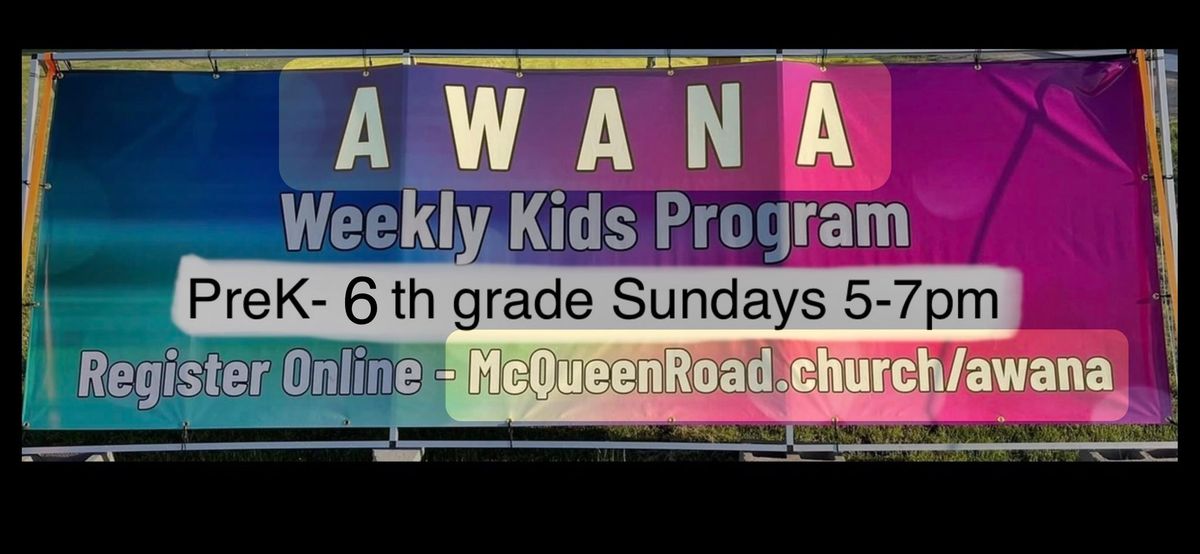 FREE AWANA weekly kids program!