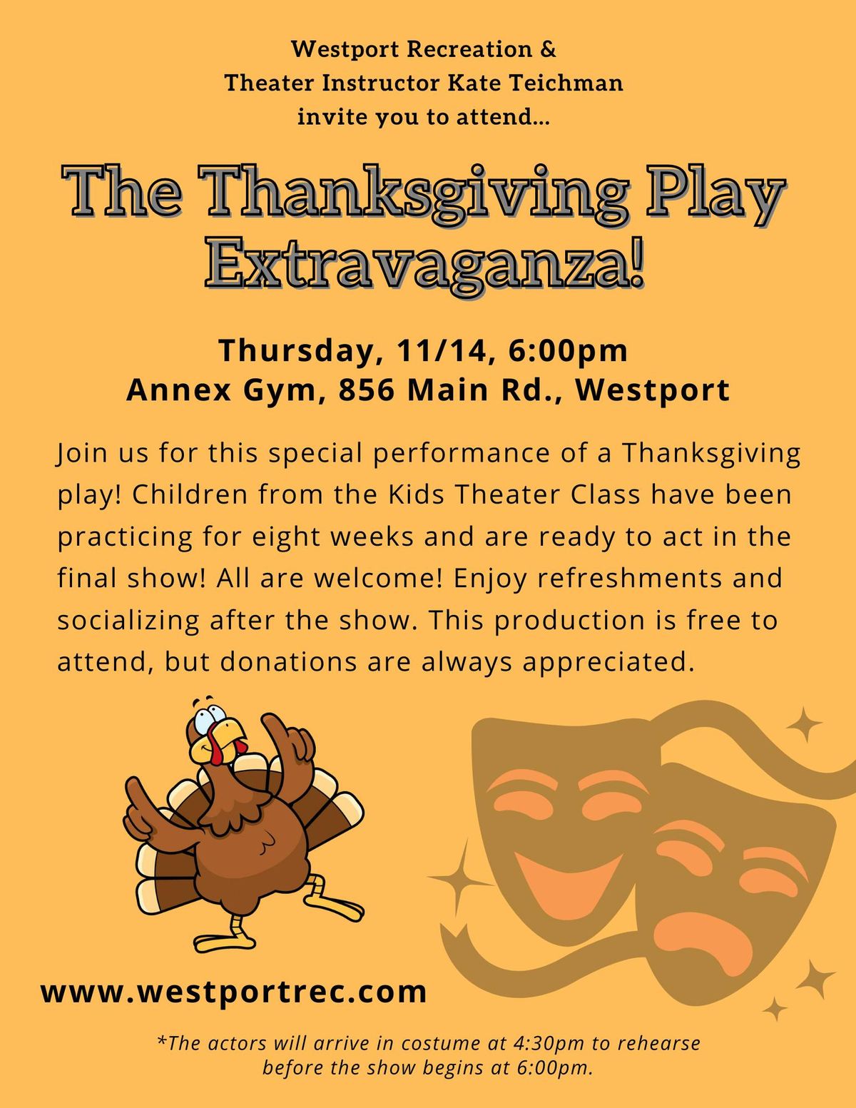 The Thanksgiving Play Extravaganza! (FREE!)