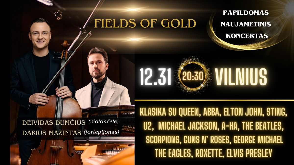 NAUJAMETINIS KONCERTAS "FIELDS OF GOLD" VILNIUJE