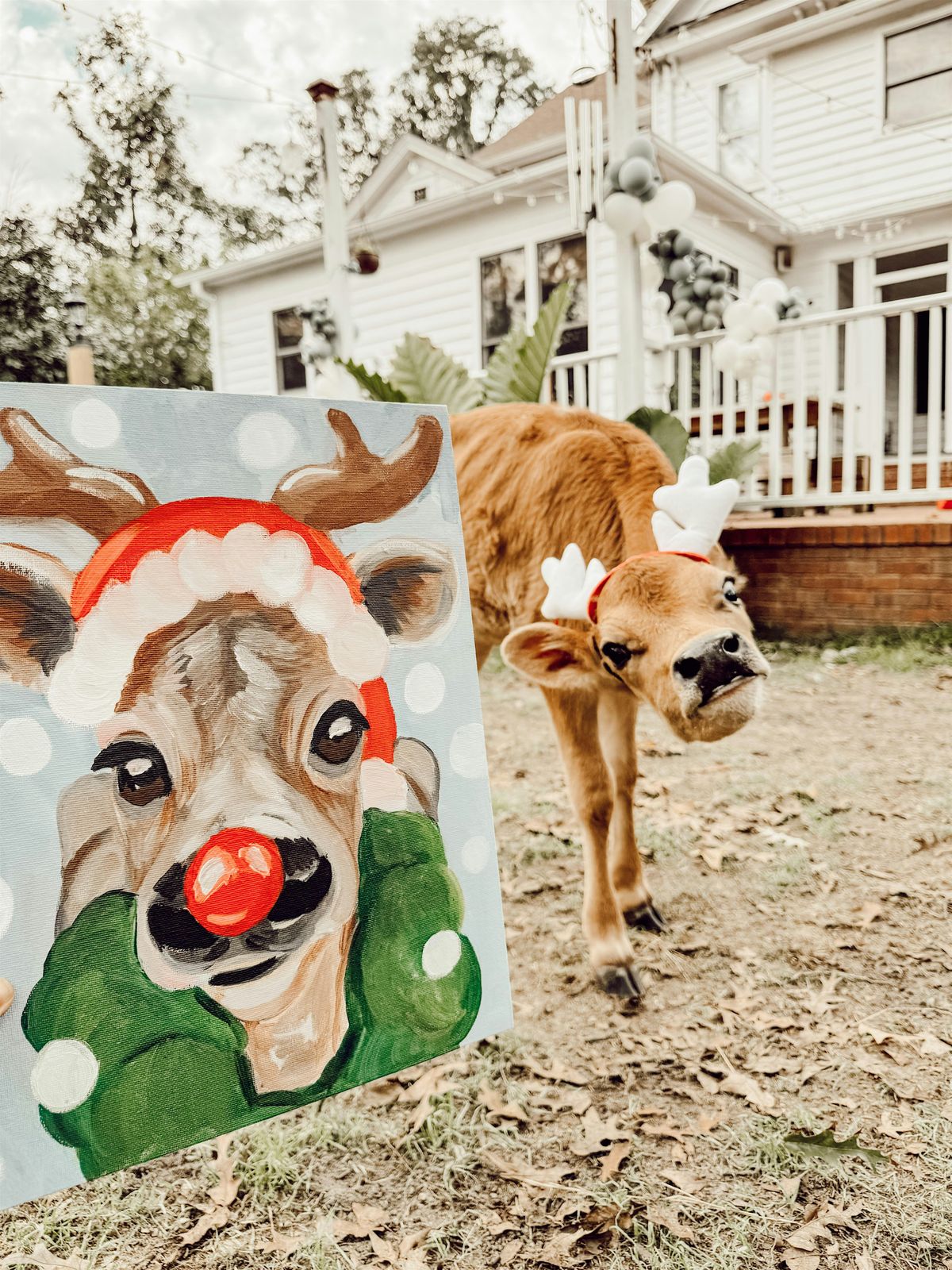 Holiday Farm Paint & Mimosas with Goats & Cows!