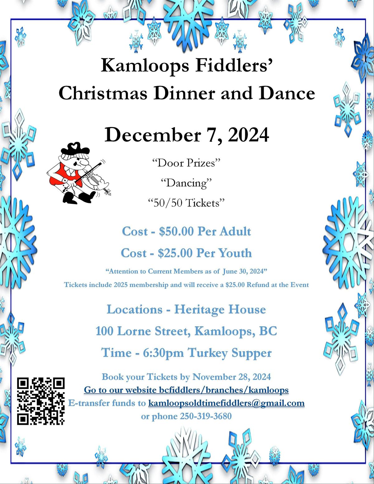 Kamloops Fiddles' Christmas Dinner & Dance