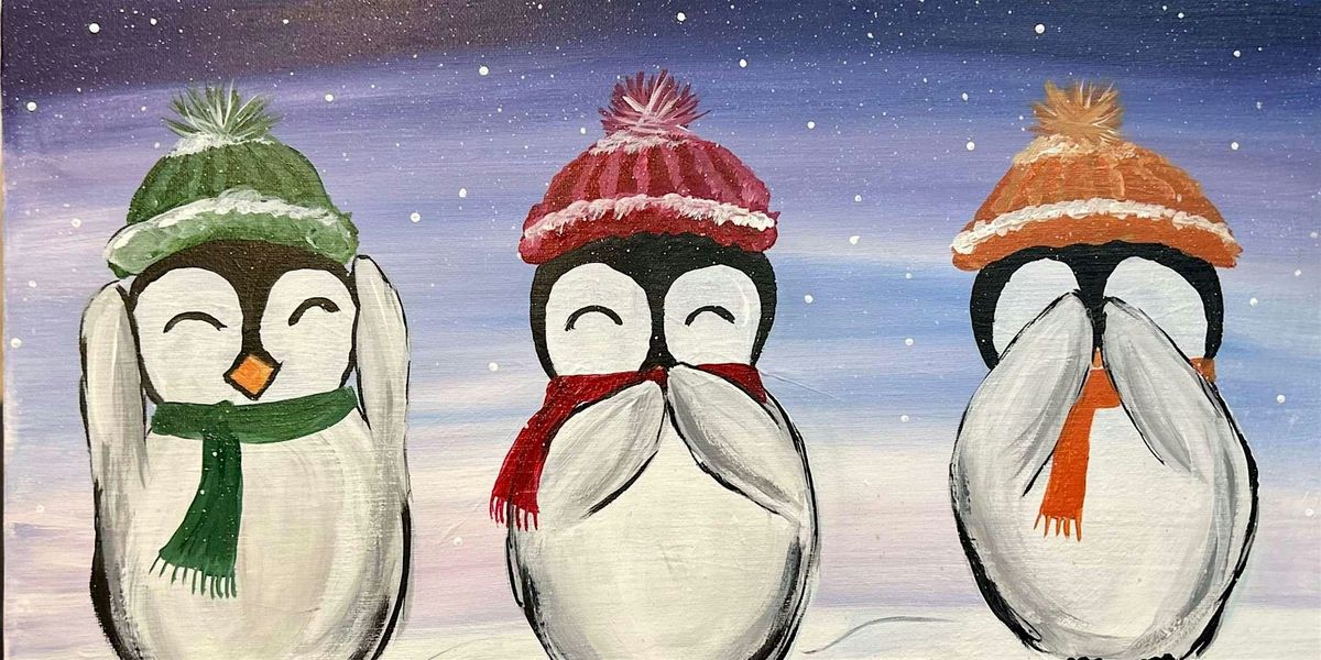 Three Wise Penguins - Paint and Sip by Classpop!\u2122