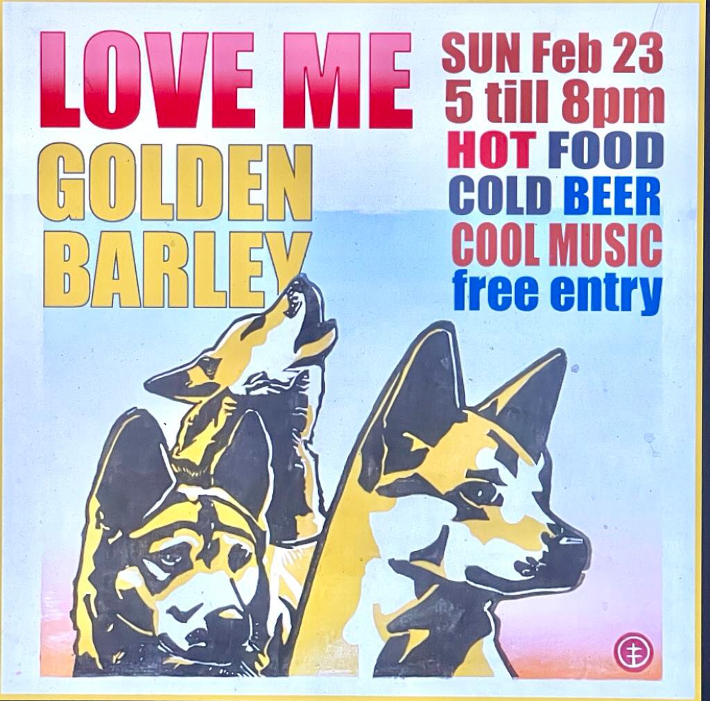 Love Me's next gig: Golden Barley, Sunday 23 Feb, 5-8pm. Free.