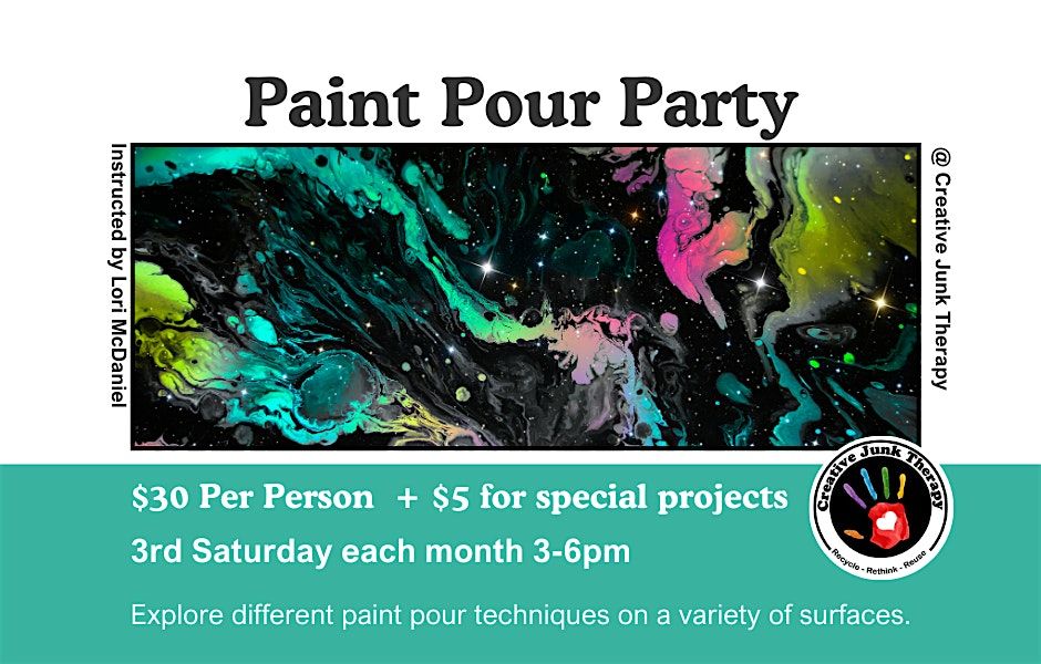 Paint Pour  - Clay Pots