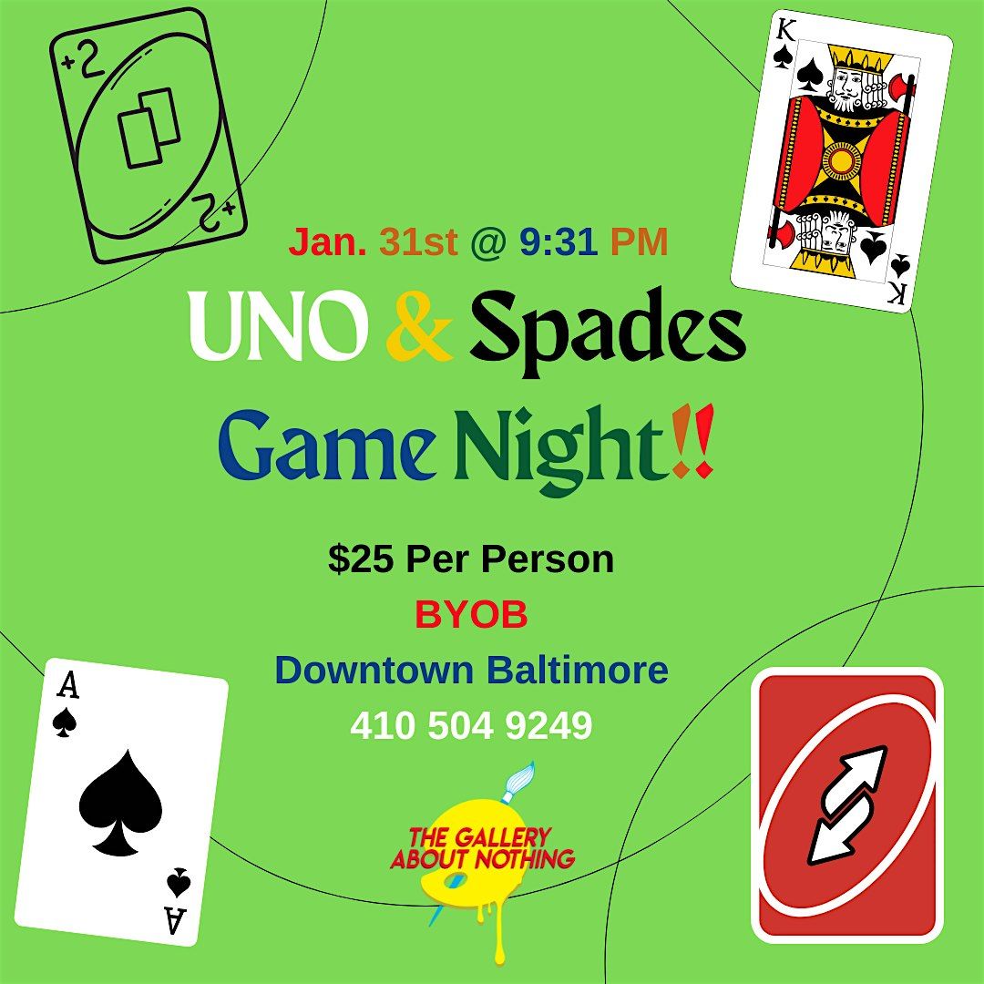 UNO + Spades Game Night @ The Worlds First Mini Hip-Hop Museum