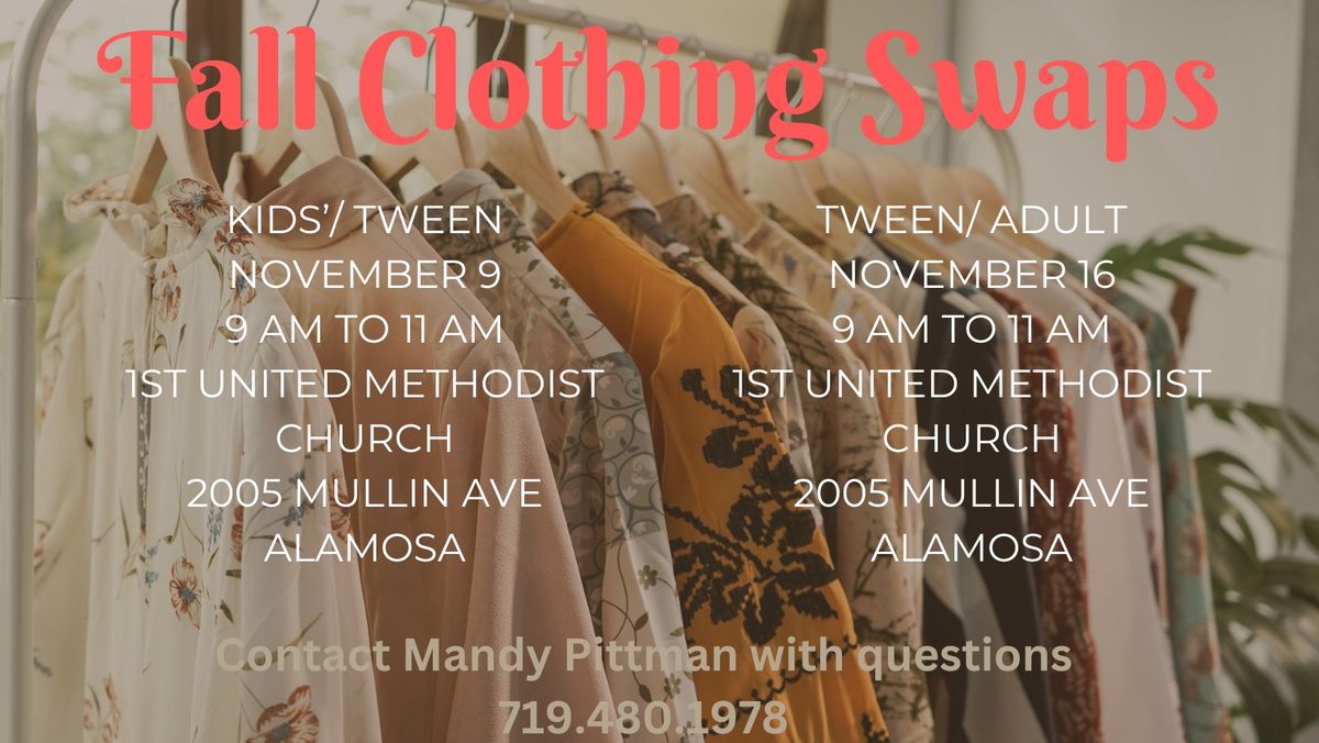 Fall Adult Clothing Swap