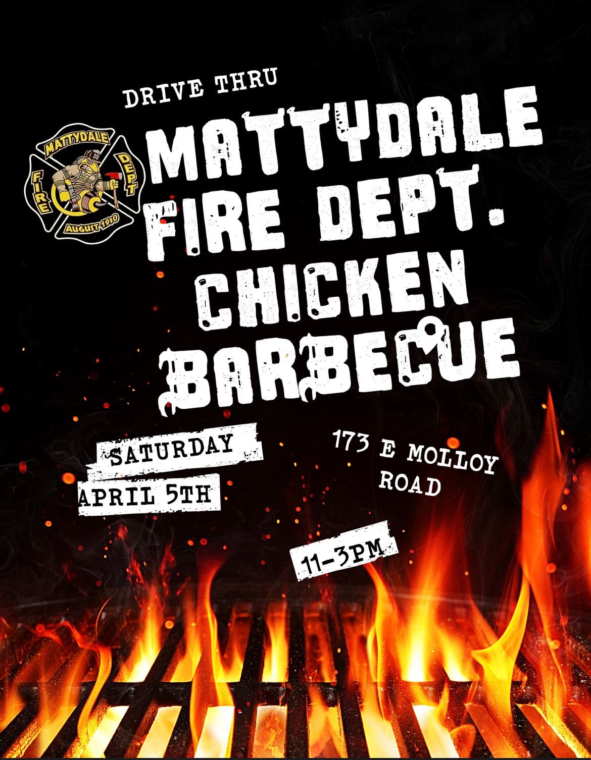 Mattydale Fire department drive thru chicken barbecue