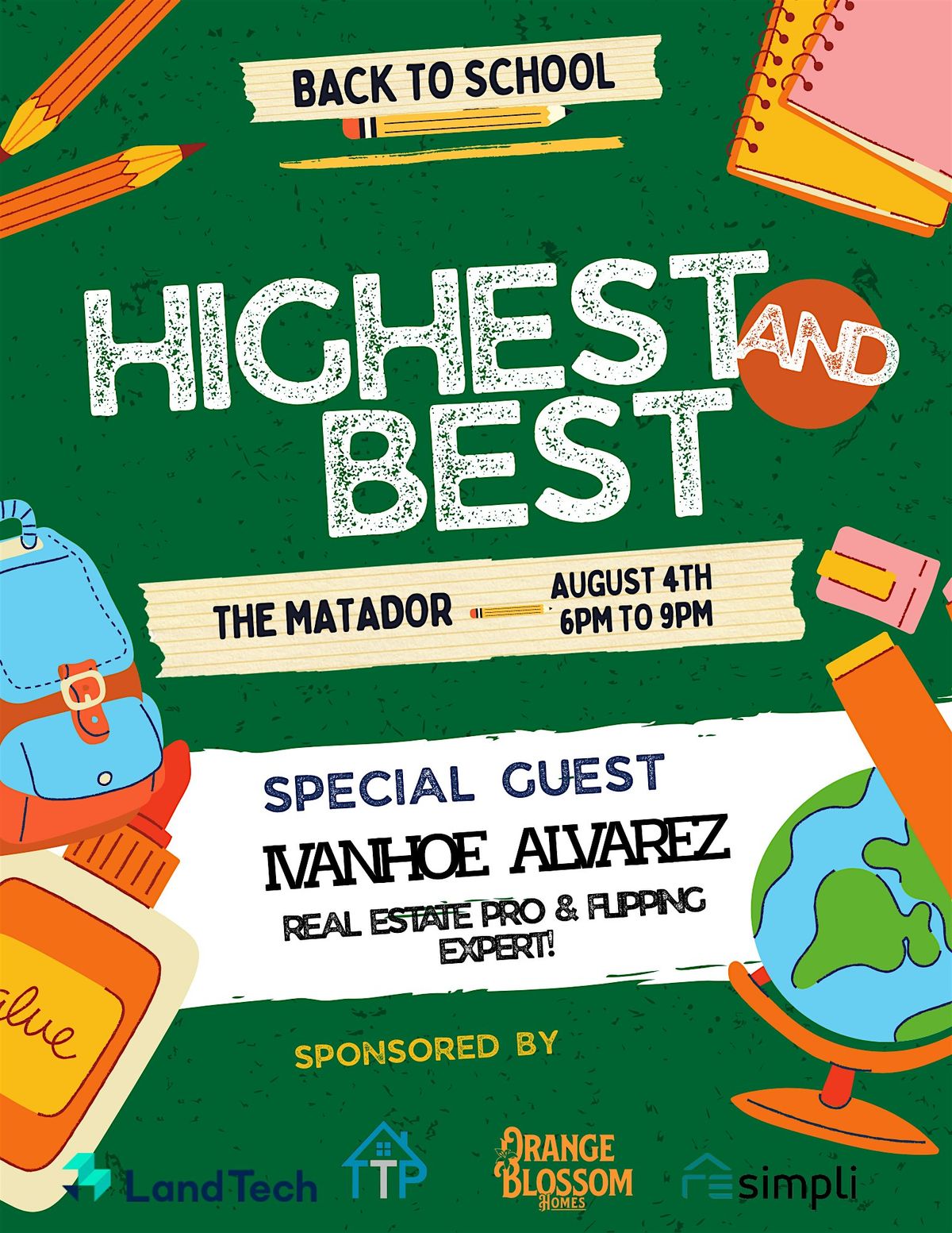 Highest and Best- Back to School