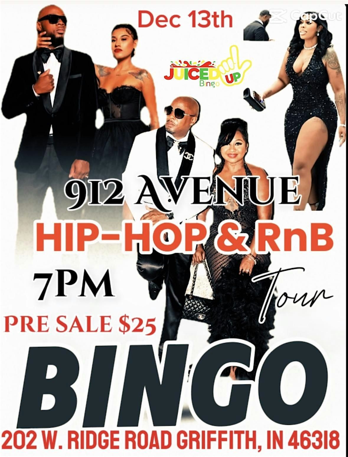 Juiced Up Hip Hop and RnB Bingo