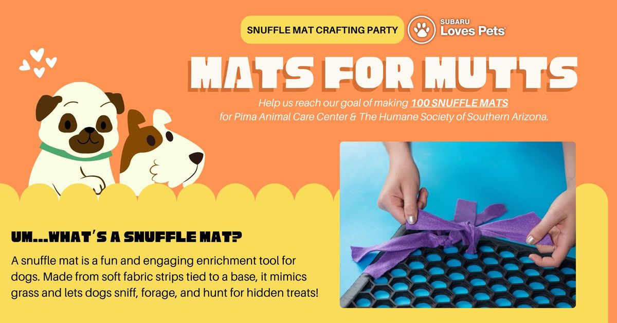 Mats for Mutts - Snuffle Mat Making for Shelter Dogs