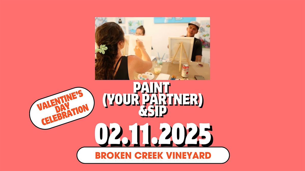 Couples Valentine's Day Portrait Paint n Sip at Broken Creek Vineyard