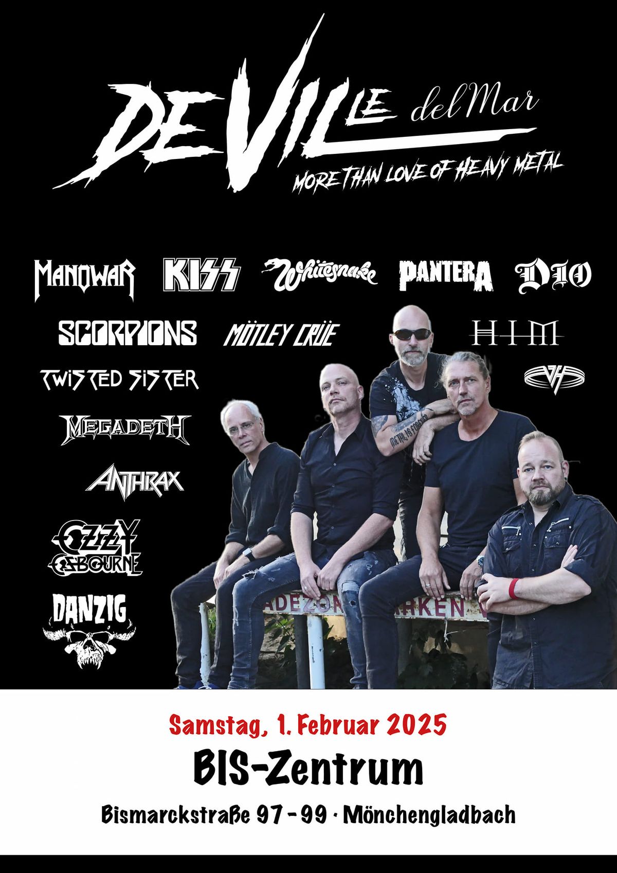 DeVille del Mar - Hardrock und Metalcover im BIS in M\u00f6nchengladbach 