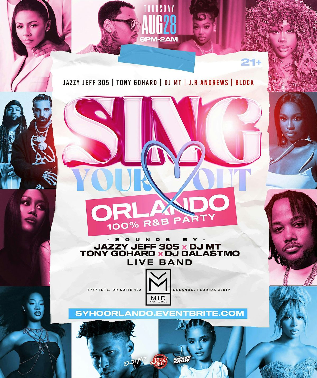 SING YOUR HEART OUT R&B PARTY! LABOR DAY WEEKEND!