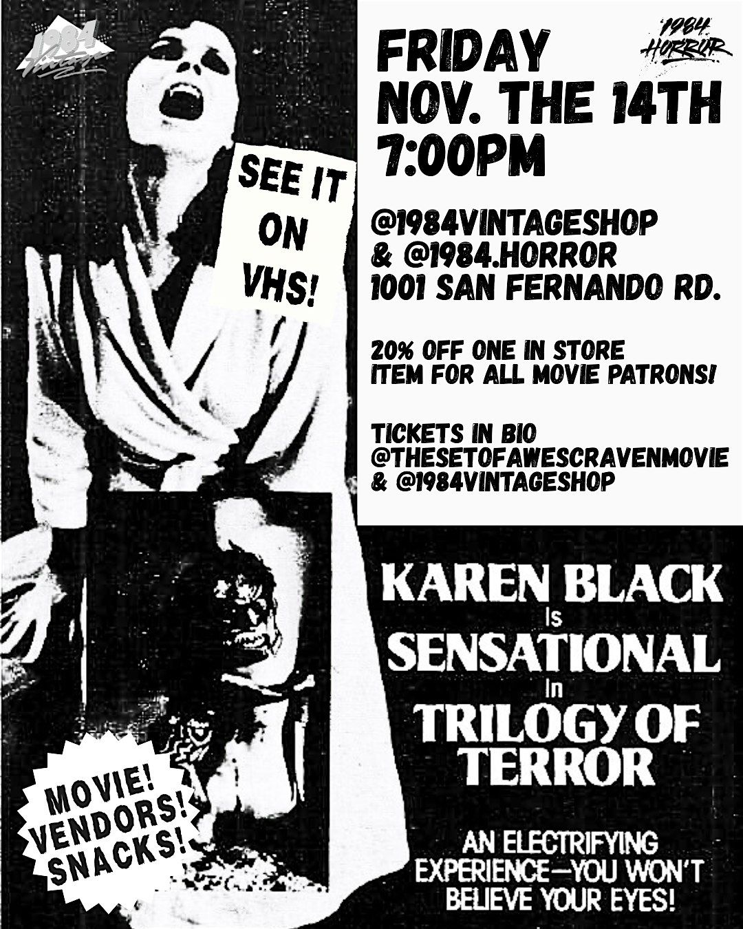 Trilogy of Terror Movie Night