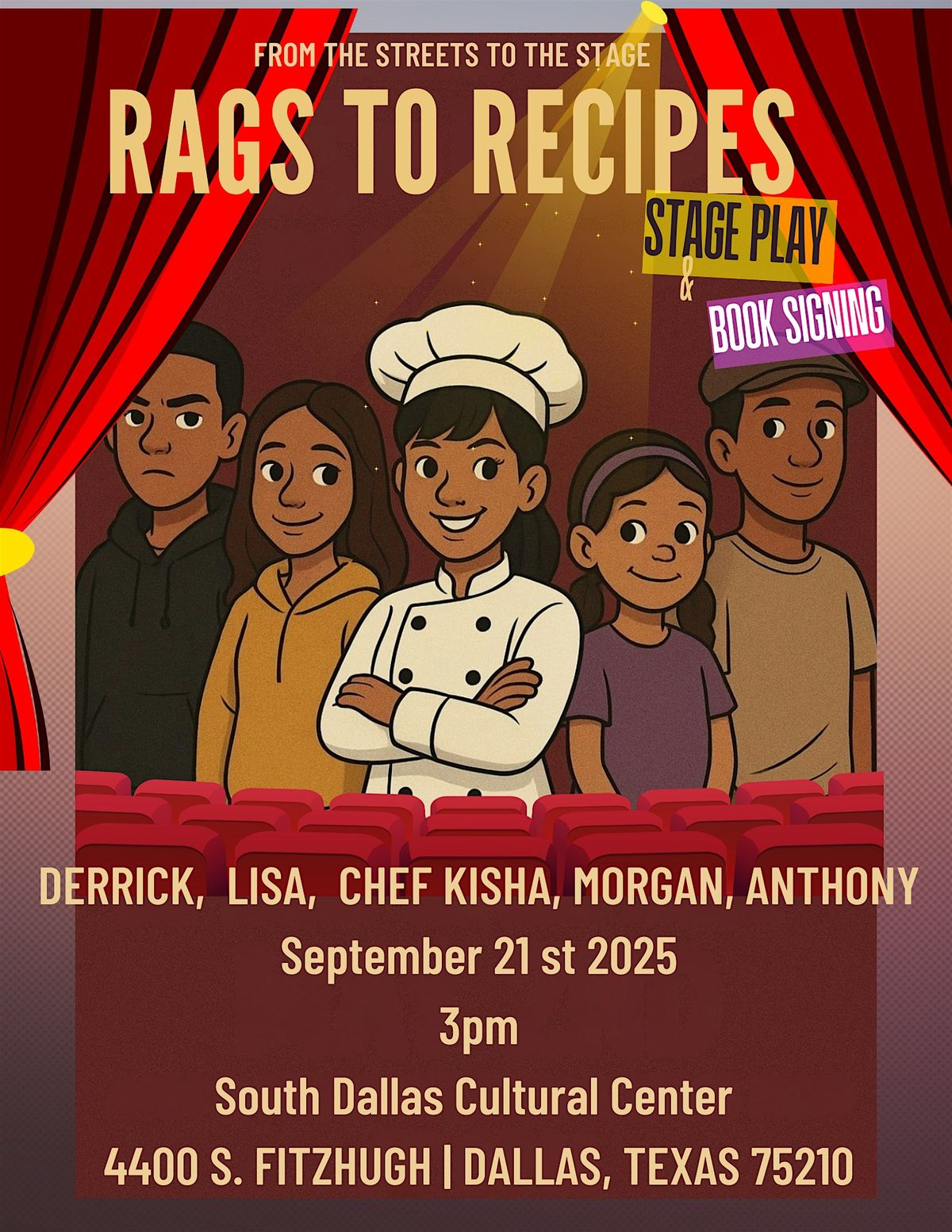 Rags To Recipes Stage Play And Book Signing