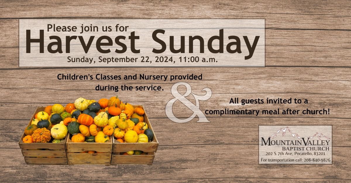 Harvest Sunday 2024