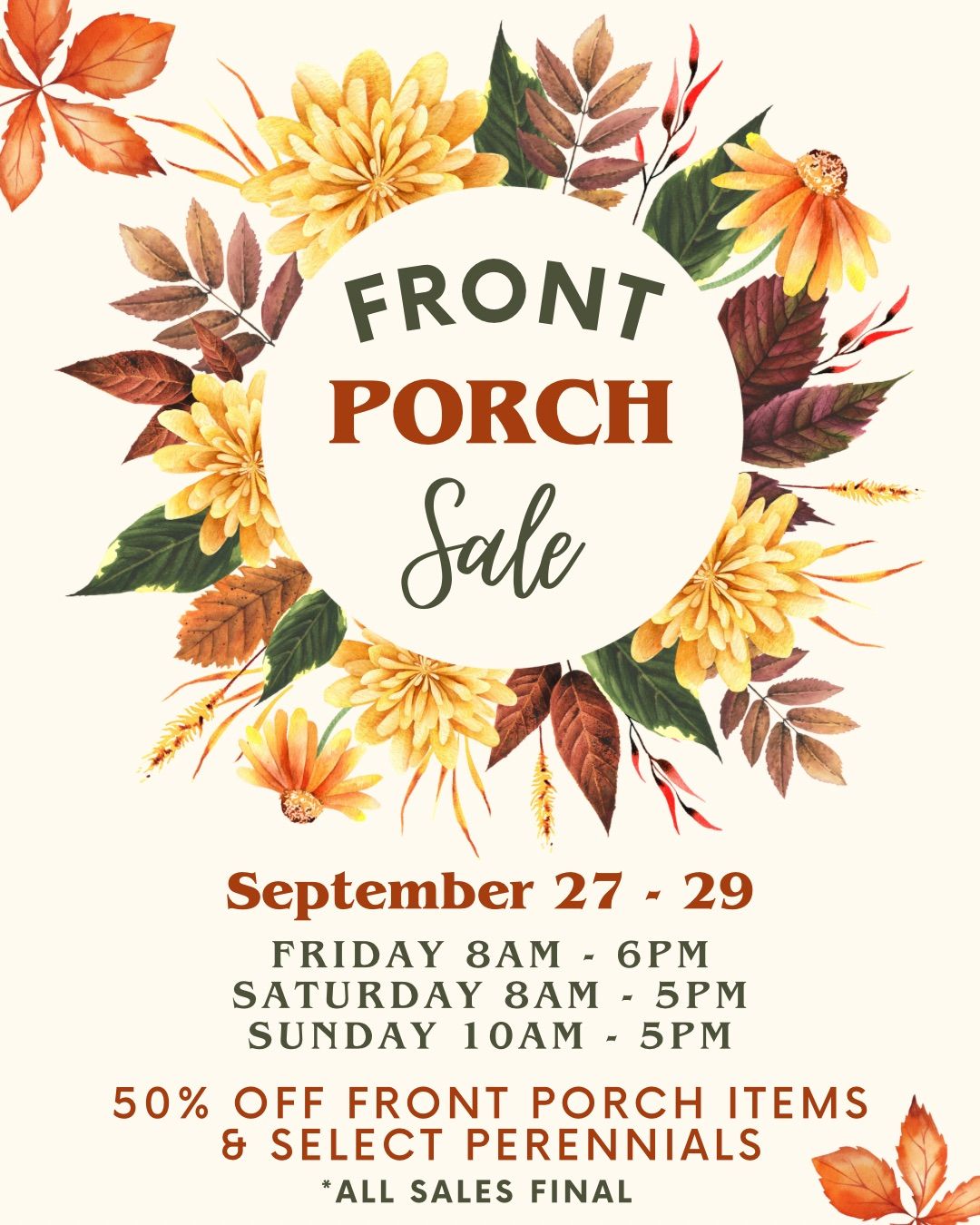 Front Porch Sale