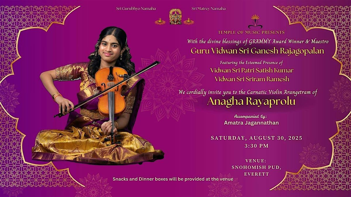 Anagha's Carnatic Violin Arangetram