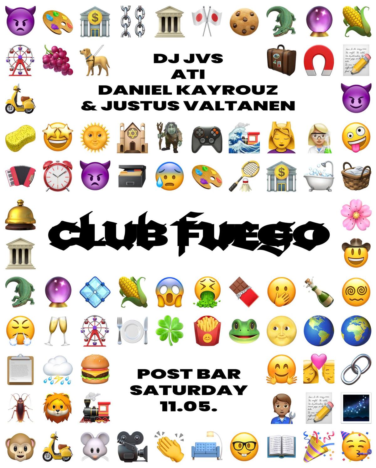 CLUB FUEGO \u2014 DJ JVS, ATI, Daniel Kayrouz, Justus Valtanen