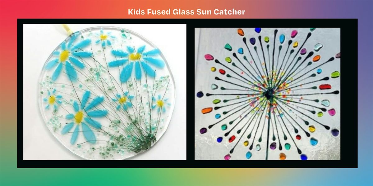 Kids Fused Glass Mandala Inspired Hanging Sun Catcher