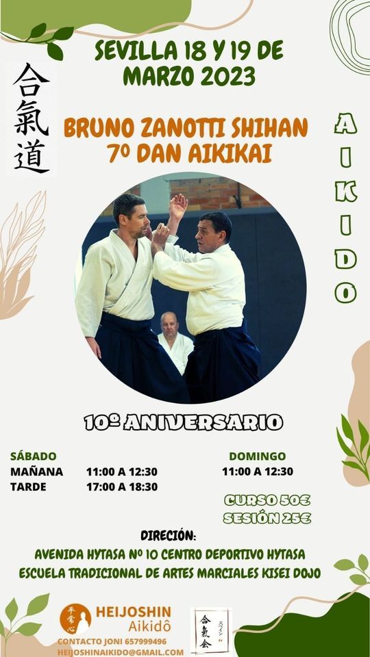Curso Aikido. Bruno Zanotti Shihan. Sevilla 2023., Kisei Dojo, Jerez De