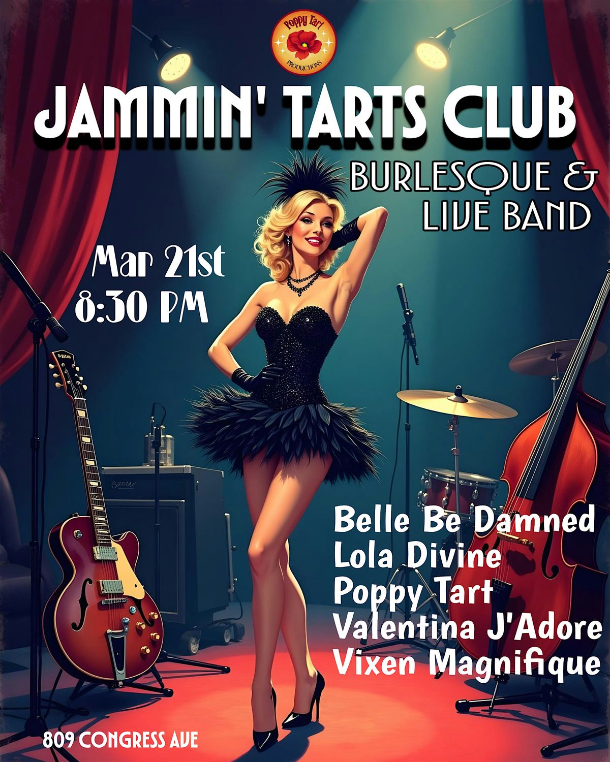 Jammin' Tarts Club: Burlesque & Live Band