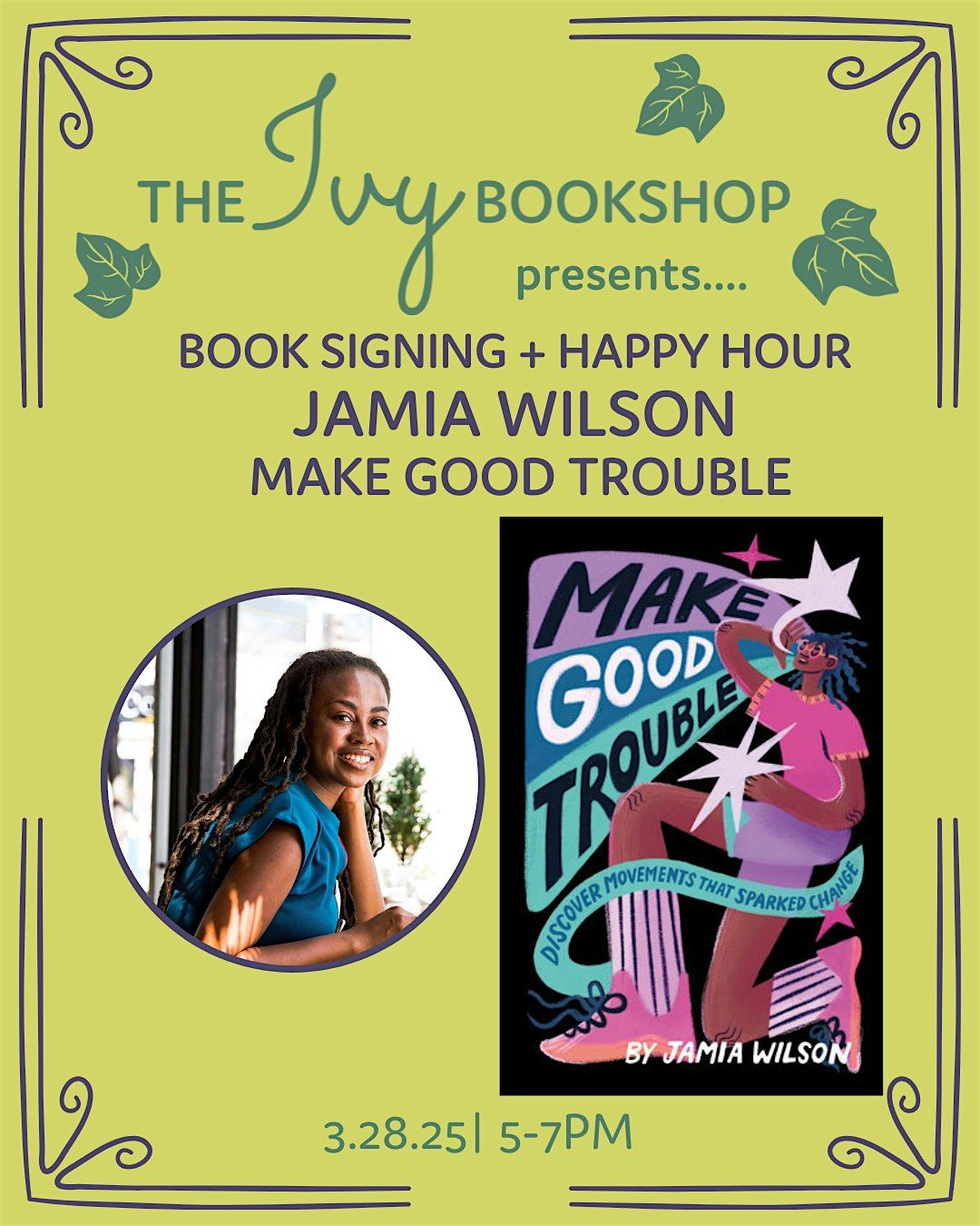 Book Signing + Happy Hour with Jamia Wilson, MAKE GOOD TROUBLE