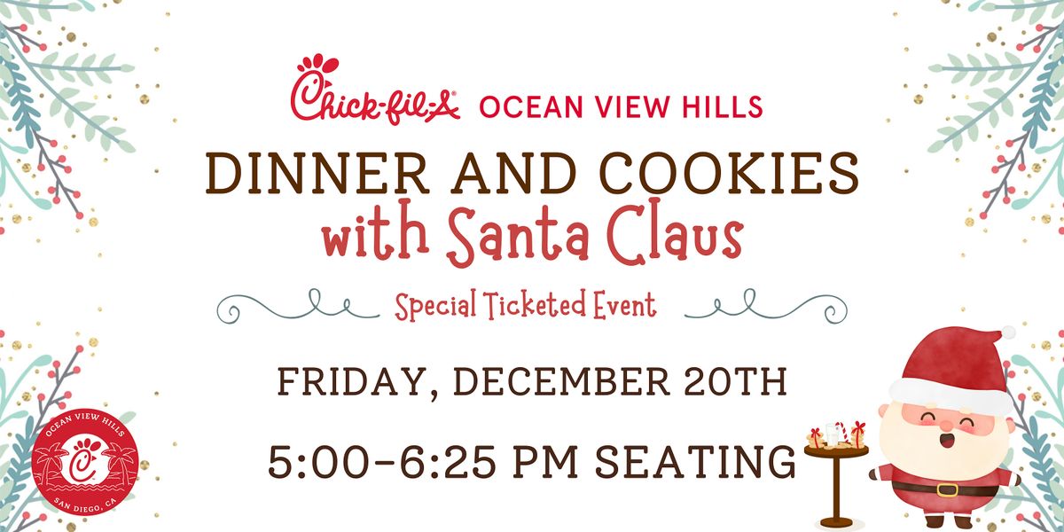 Dinner and Cookies with Santa - 5 PM Seating