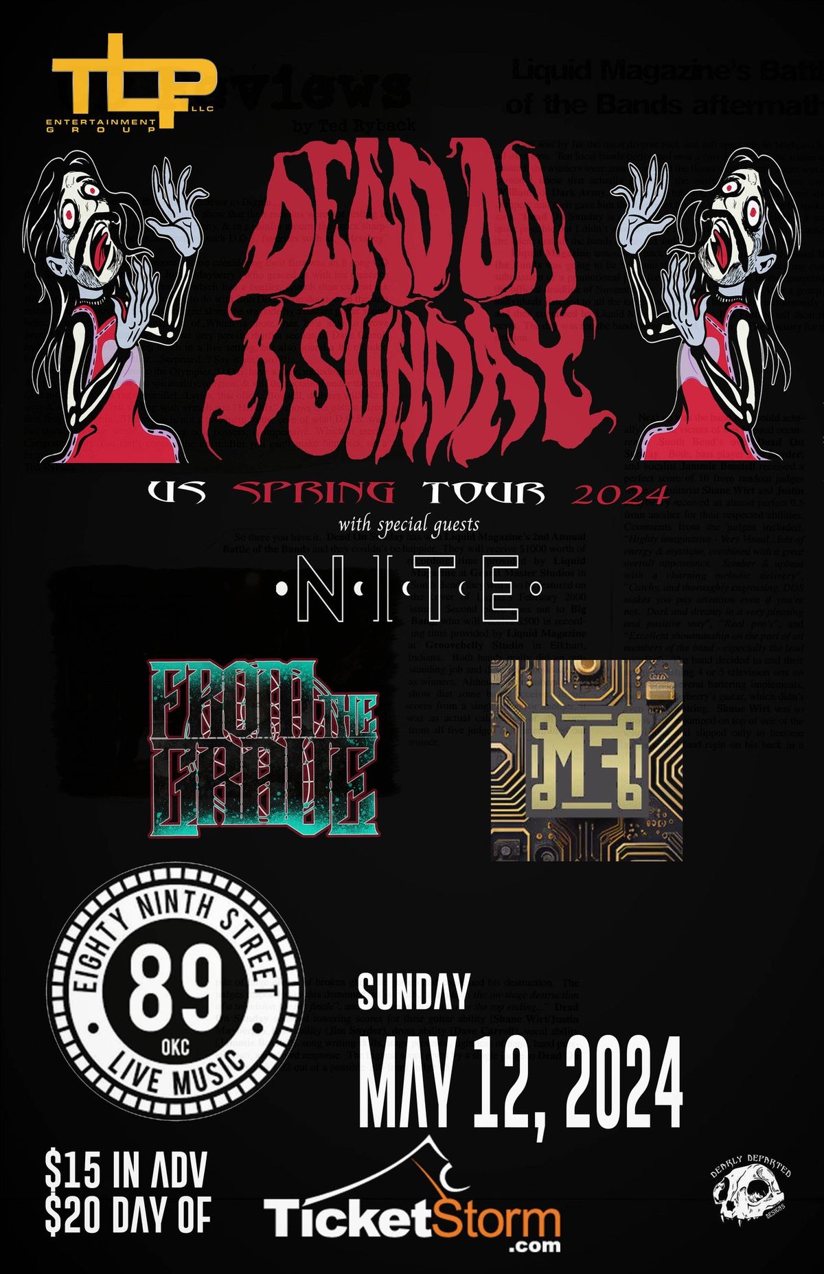 DEAD ON A SUNDAY w\/ special guests NITE live in OKC!