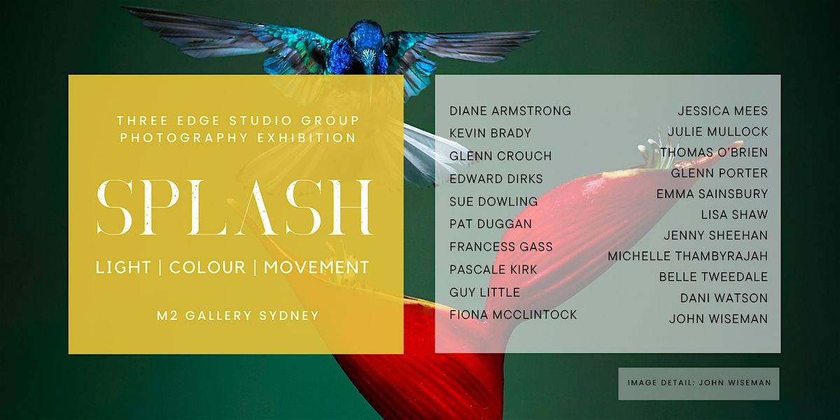 Three Edge ~ Exhibition Opening ~ Splash: Light | Colour | Movement