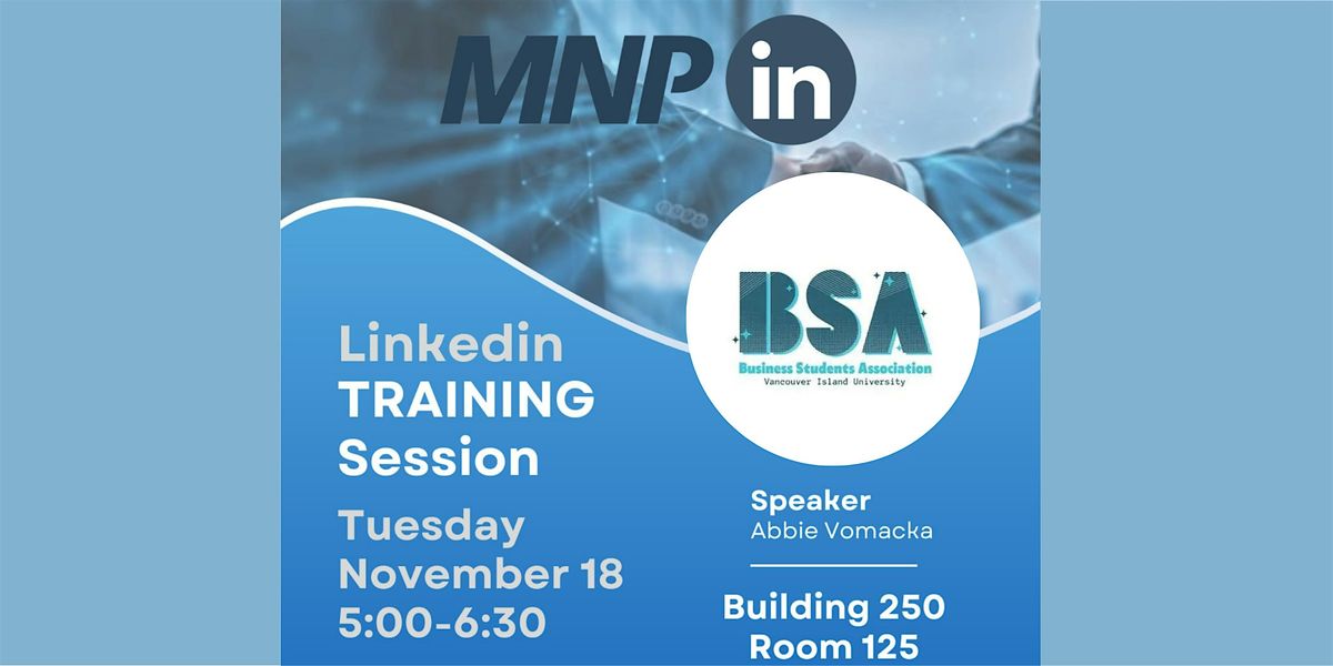 Linked-in Training Session with MNP Accounting & Consulting Nanaimo