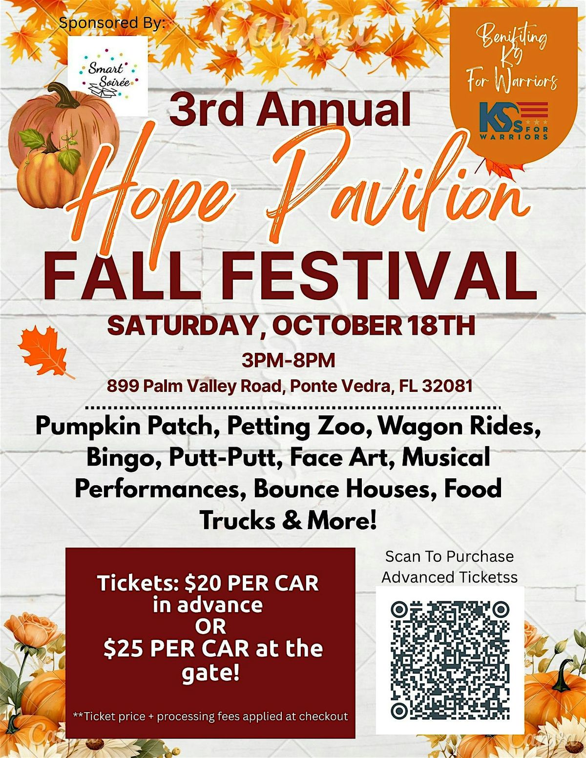 3rd Annual Hope Pavilion Fall Festival, October 18th!